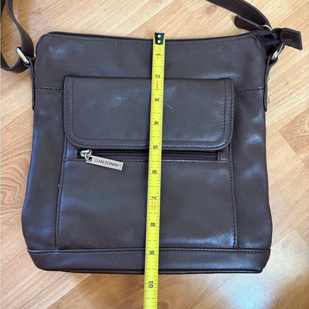 Giani Bernini Nappa Leather Venice crossbody bag in brown - Picture 8 of 10